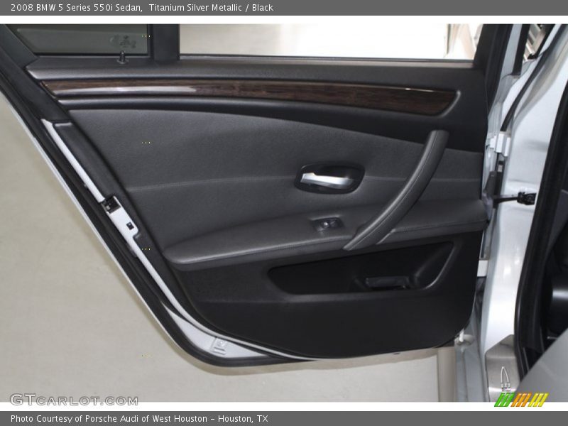 Titanium Silver Metallic / Black 2008 BMW 5 Series 550i Sedan