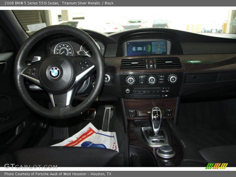 Titanium Silver Metallic / Black 2008 BMW 5 Series 550i Sedan