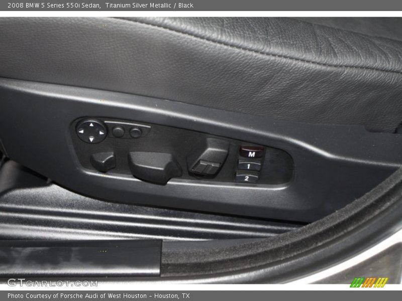 Titanium Silver Metallic / Black 2008 BMW 5 Series 550i Sedan