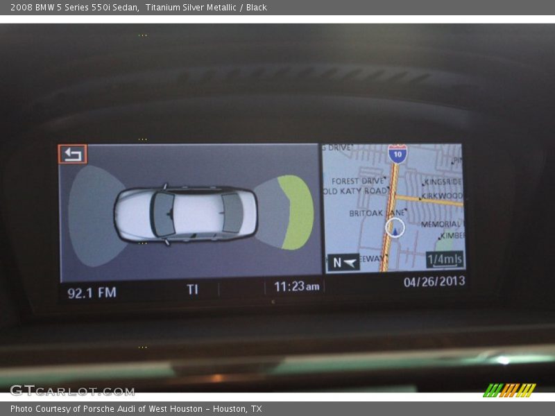 Titanium Silver Metallic / Black 2008 BMW 5 Series 550i Sedan