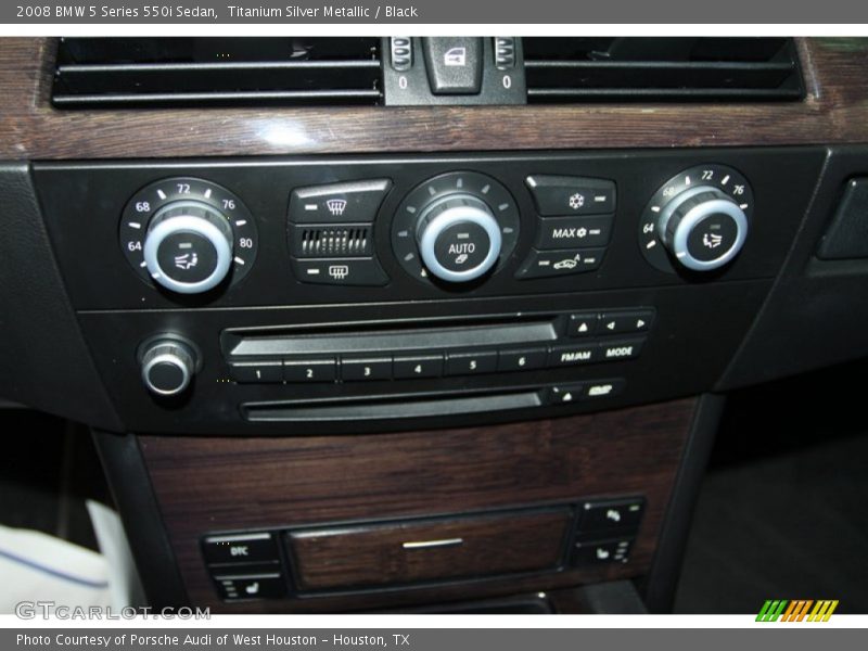 Titanium Silver Metallic / Black 2008 BMW 5 Series 550i Sedan