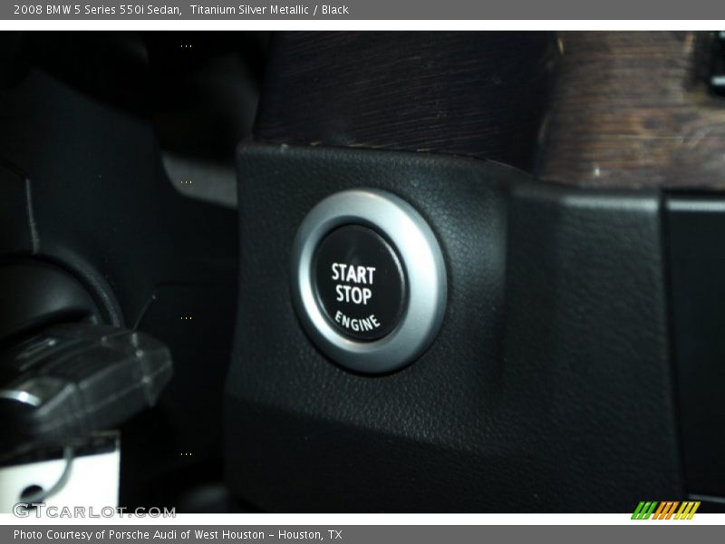 Titanium Silver Metallic / Black 2008 BMW 5 Series 550i Sedan