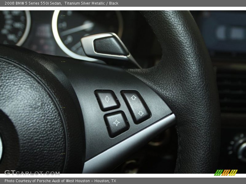 Titanium Silver Metallic / Black 2008 BMW 5 Series 550i Sedan