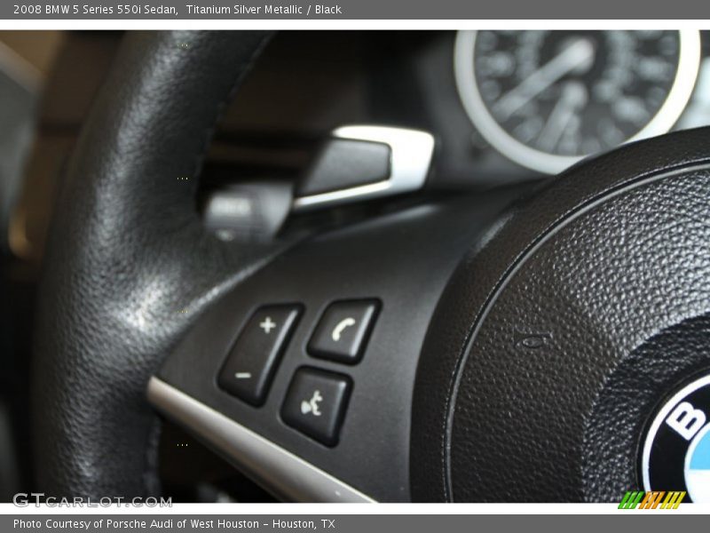 Titanium Silver Metallic / Black 2008 BMW 5 Series 550i Sedan