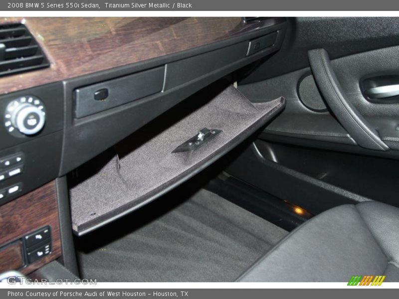 Titanium Silver Metallic / Black 2008 BMW 5 Series 550i Sedan
