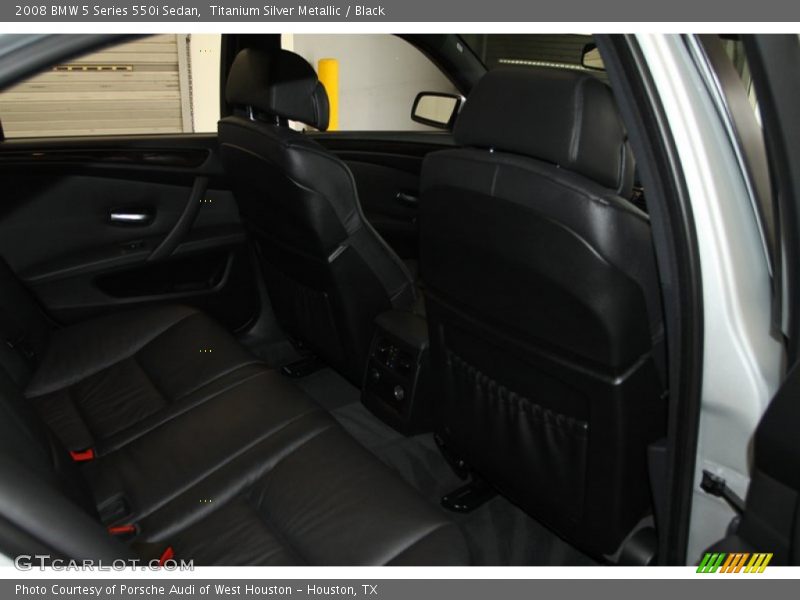 Titanium Silver Metallic / Black 2008 BMW 5 Series 550i Sedan