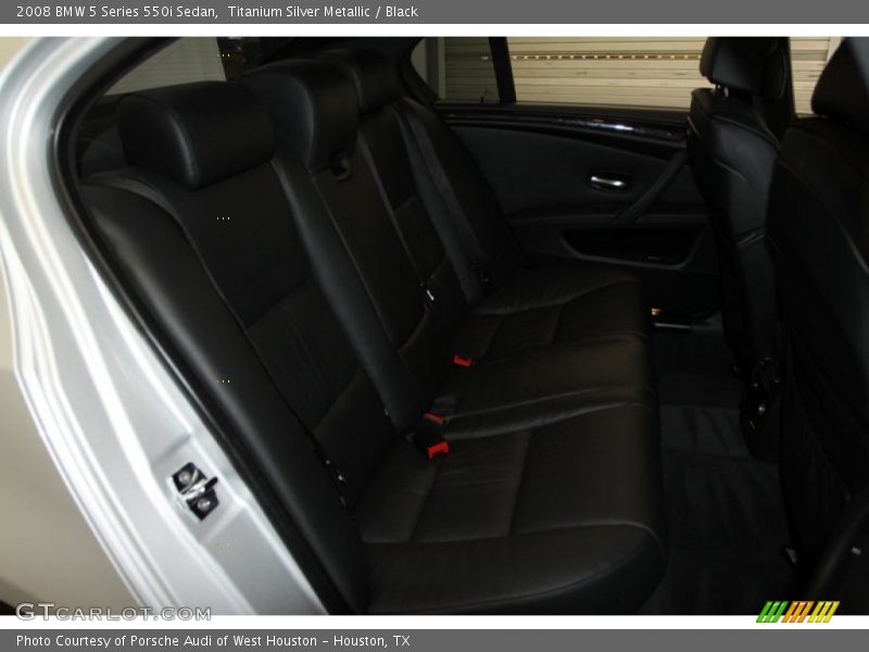 Titanium Silver Metallic / Black 2008 BMW 5 Series 550i Sedan