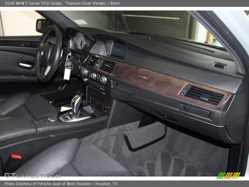 Titanium Silver Metallic / Black 2008 BMW 5 Series 550i Sedan