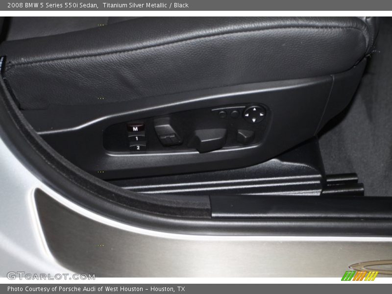 Titanium Silver Metallic / Black 2008 BMW 5 Series 550i Sedan