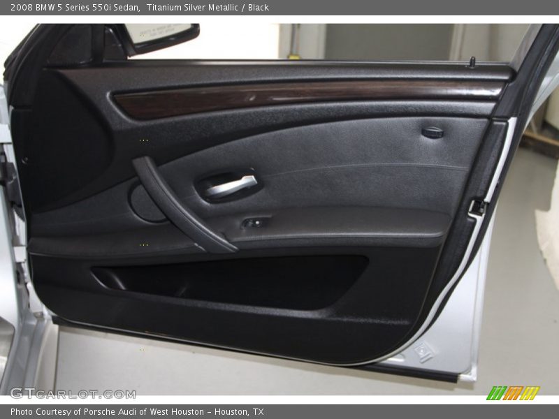 Titanium Silver Metallic / Black 2008 BMW 5 Series 550i Sedan