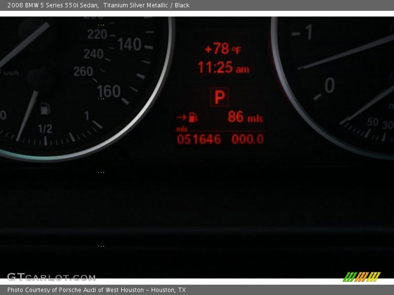 Titanium Silver Metallic / Black 2008 BMW 5 Series 550i Sedan