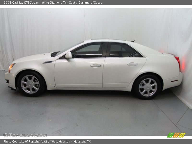 White Diamond Tri-Coat / Cashmere/Cocoa 2008 Cadillac CTS Sedan