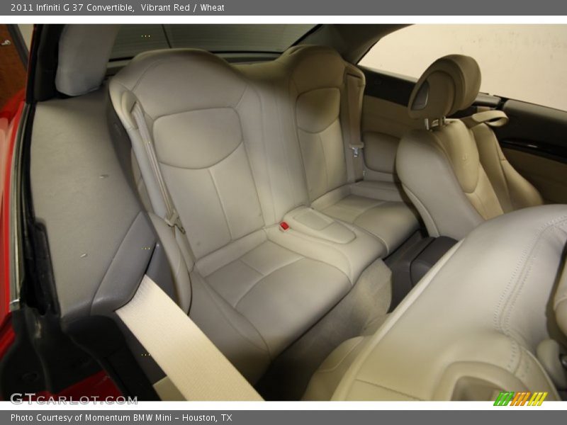 Rear Seat of 2011 G 37 Convertible