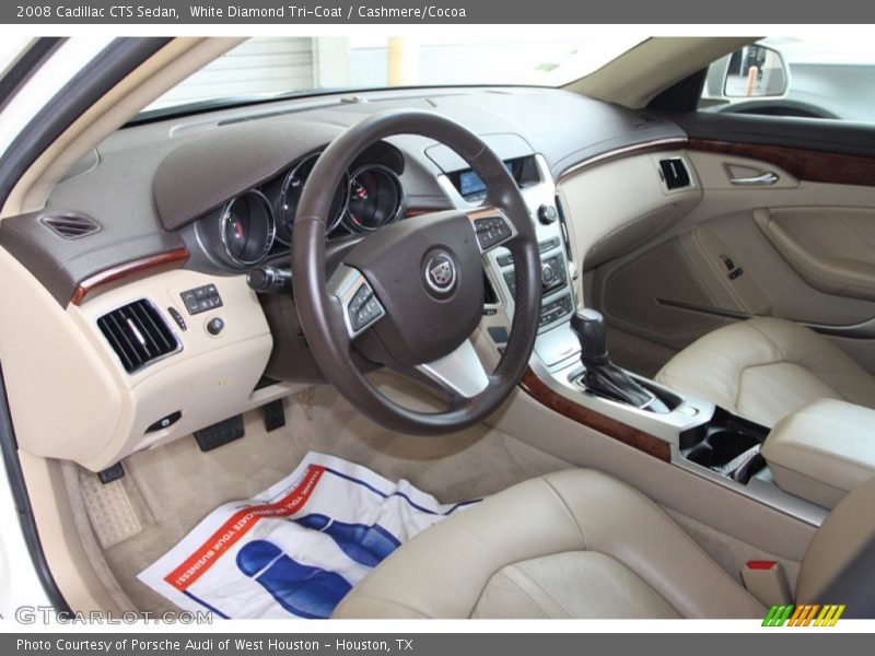 White Diamond Tri-Coat / Cashmere/Cocoa 2008 Cadillac CTS Sedan