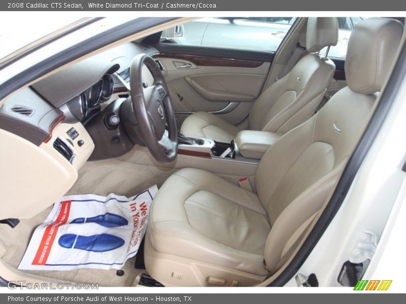 White Diamond Tri-Coat / Cashmere/Cocoa 2008 Cadillac CTS Sedan