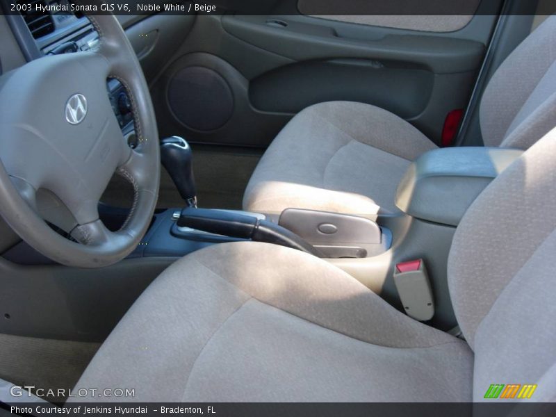 Noble White / Beige 2003 Hyundai Sonata GLS V6