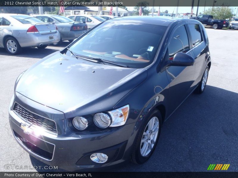 Cyber Gray Metallic / Jet Black/Brick 2012 Chevrolet Sonic LT Hatch