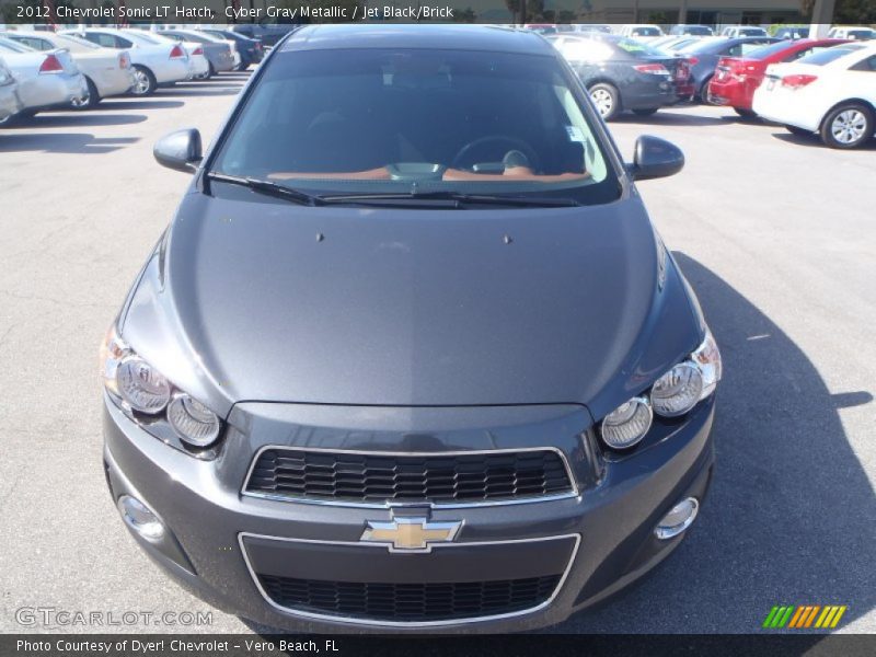 Cyber Gray Metallic / Jet Black/Brick 2012 Chevrolet Sonic LT Hatch