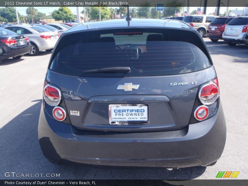 Cyber Gray Metallic / Jet Black/Brick 2012 Chevrolet Sonic LT Hatch