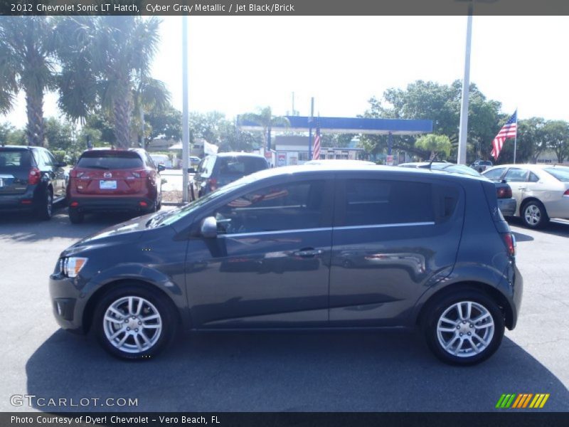 Cyber Gray Metallic / Jet Black/Brick 2012 Chevrolet Sonic LT Hatch