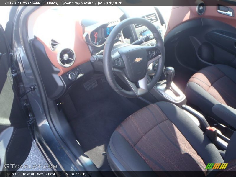 Cyber Gray Metallic / Jet Black/Brick 2012 Chevrolet Sonic LT Hatch