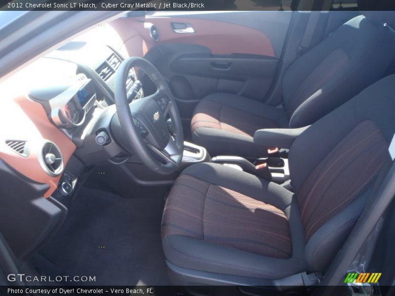 Cyber Gray Metallic / Jet Black/Brick 2012 Chevrolet Sonic LT Hatch