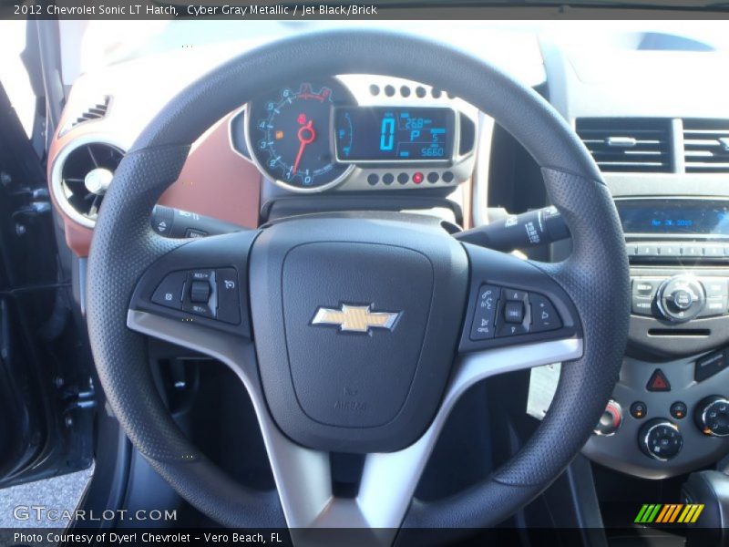 Cyber Gray Metallic / Jet Black/Brick 2012 Chevrolet Sonic LT Hatch