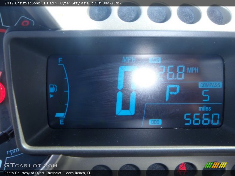 Cyber Gray Metallic / Jet Black/Brick 2012 Chevrolet Sonic LT Hatch
