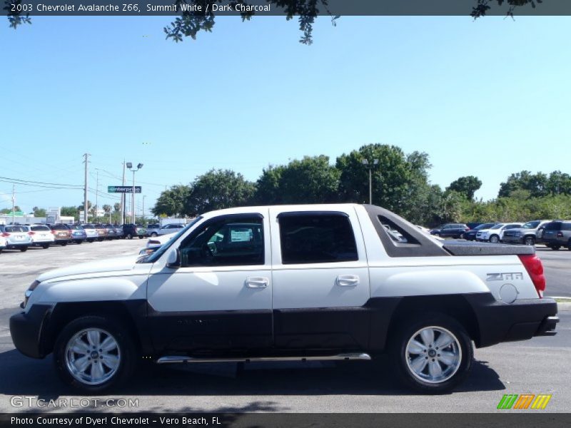 Summit White / Dark Charcoal 2003 Chevrolet Avalanche Z66