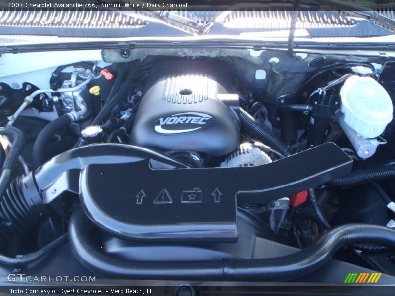 Summit White / Dark Charcoal 2003 Chevrolet Avalanche Z66