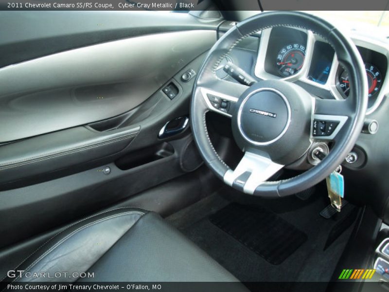 Cyber Gray Metallic / Black 2011 Chevrolet Camaro SS/RS Coupe