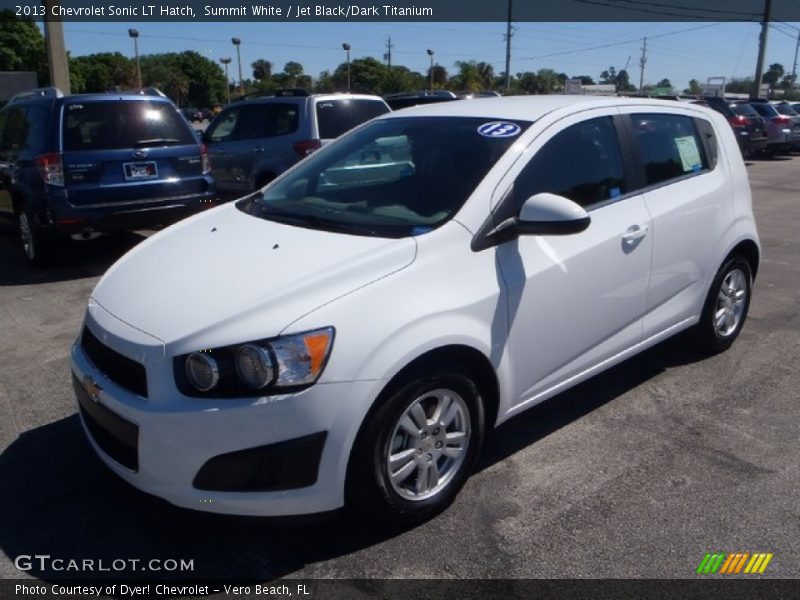 Summit White / Jet Black/Dark Titanium 2013 Chevrolet Sonic LT Hatch