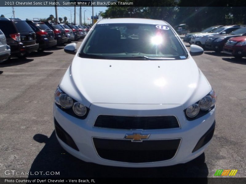 Summit White / Jet Black/Dark Titanium 2013 Chevrolet Sonic LT Hatch