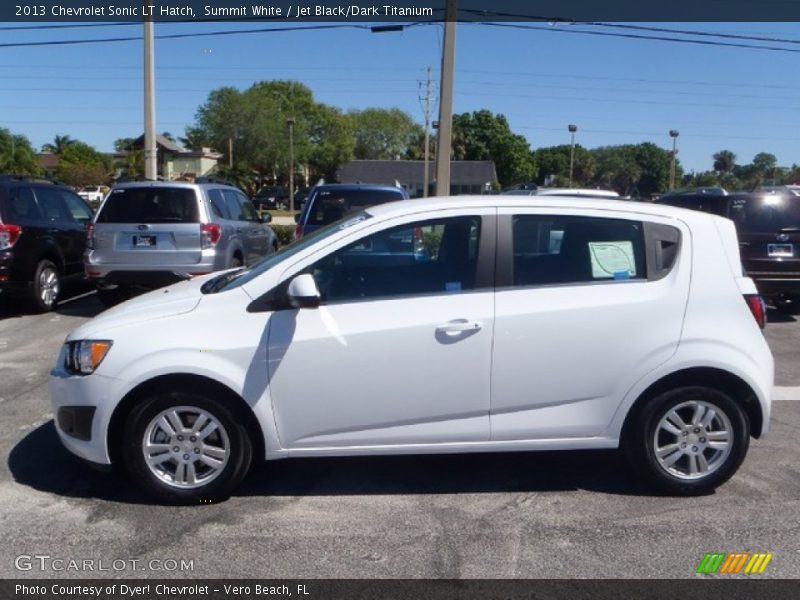 Summit White / Jet Black/Dark Titanium 2013 Chevrolet Sonic LT Hatch