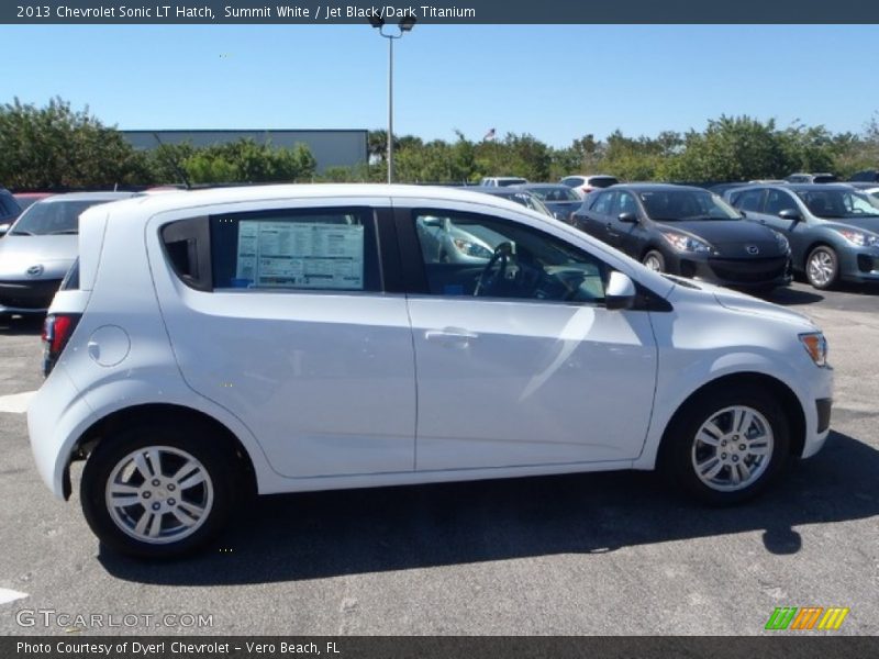 Summit White / Jet Black/Dark Titanium 2013 Chevrolet Sonic LT Hatch