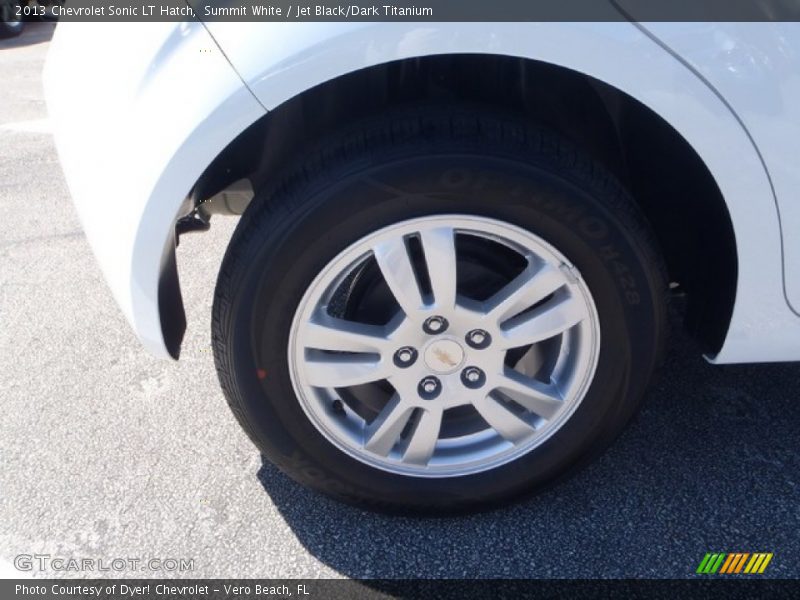 Summit White / Jet Black/Dark Titanium 2013 Chevrolet Sonic LT Hatch