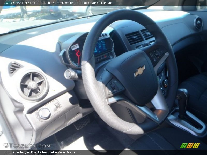 Summit White / Jet Black/Dark Titanium 2013 Chevrolet Sonic LT Hatch