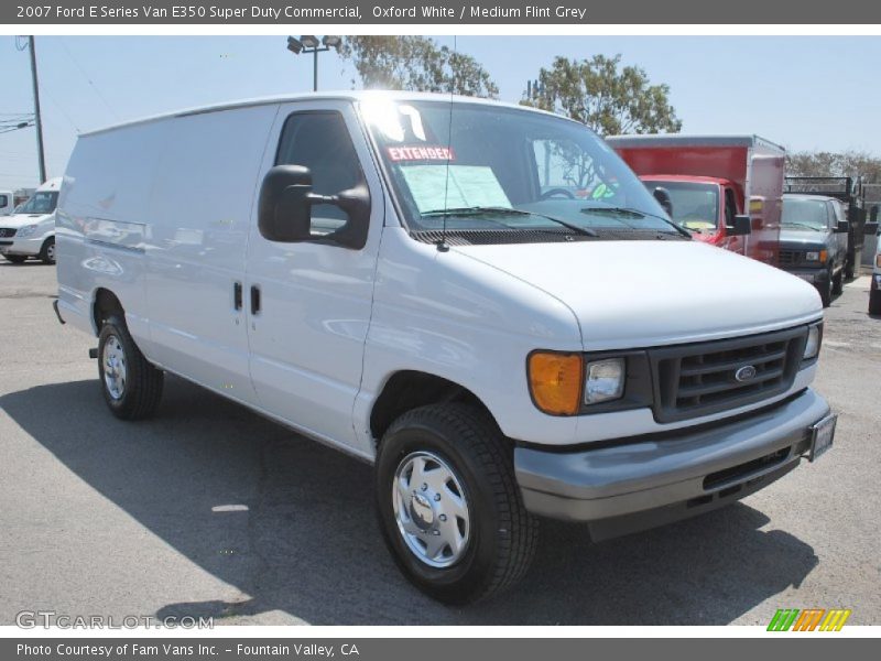 Oxford White / Medium Flint Grey 2007 Ford E Series Van E350 Super Duty Commercial