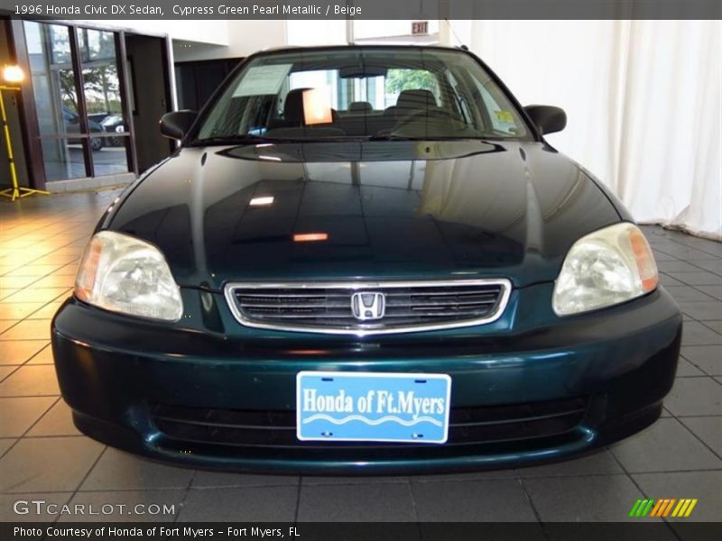 Cypress Green Pearl Metallic / Beige 1996 Honda Civic DX Sedan