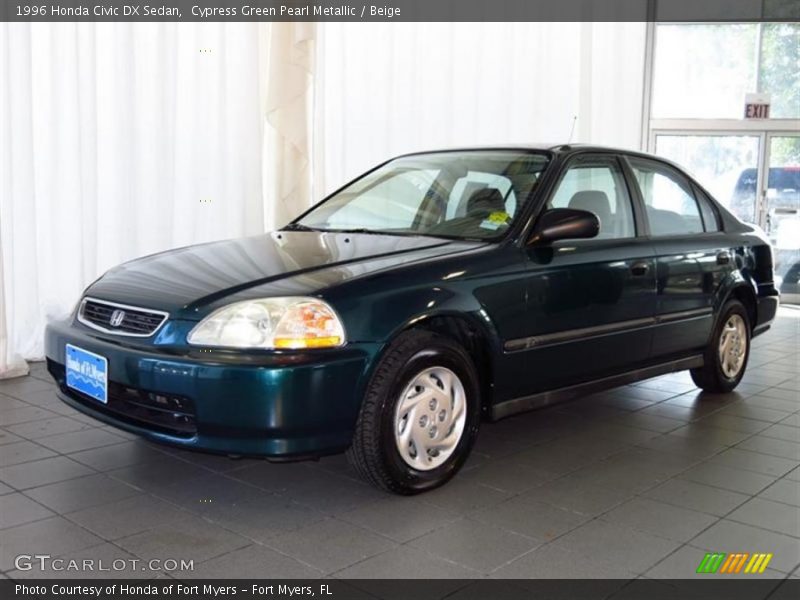 Cypress Green Pearl Metallic / Beige 1996 Honda Civic DX Sedan
