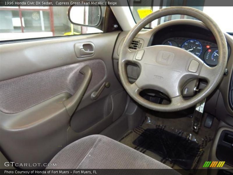 Cypress Green Pearl Metallic / Beige 1996 Honda Civic DX Sedan