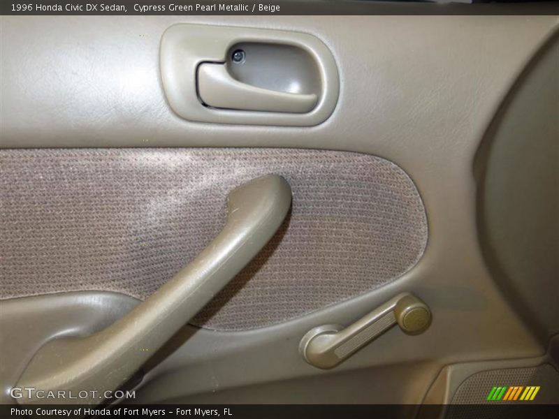 Cypress Green Pearl Metallic / Beige 1996 Honda Civic DX Sedan