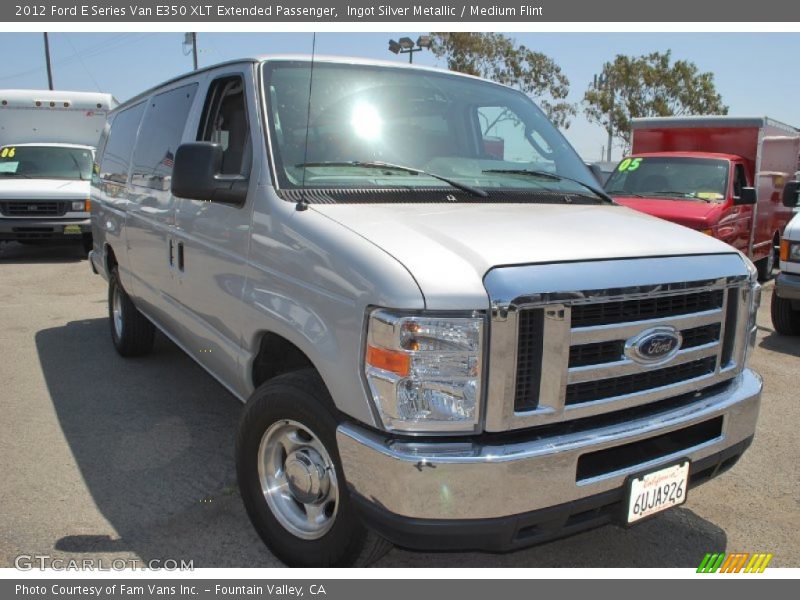 Ingot Silver Metallic / Medium Flint 2012 Ford E Series Van E350 XLT Extended Passenger