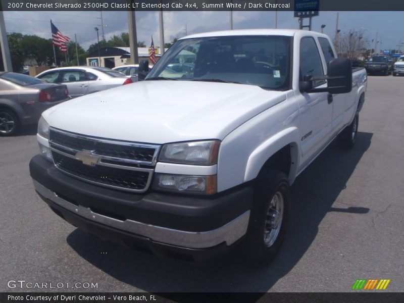 Summit White / Dark Charcoal 2007 Chevrolet Silverado 2500HD Classic LT Extended Cab 4x4