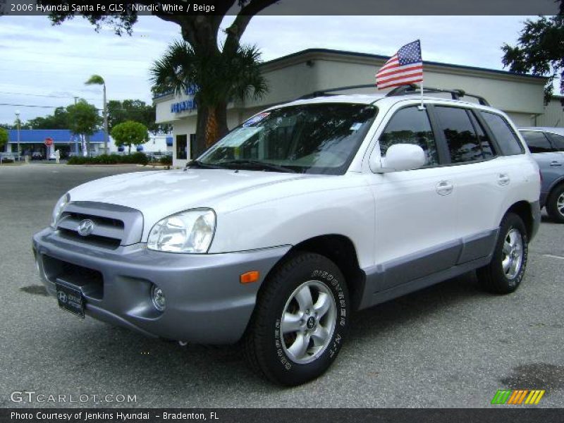Nordic White / Beige 2006 Hyundai Santa Fe GLS