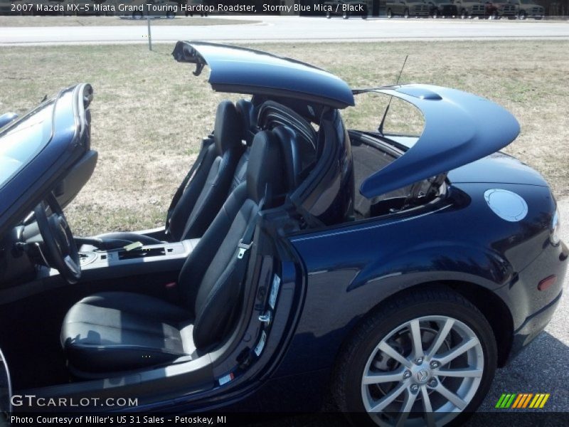 Stormy Blue Mica / Black 2007 Mazda MX-5 Miata Grand Touring Hardtop Roadster