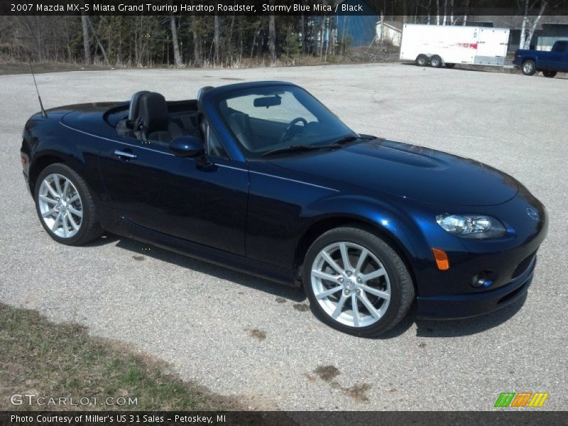 Stormy Blue Mica / Black 2007 Mazda MX-5 Miata Grand Touring Hardtop Roadster