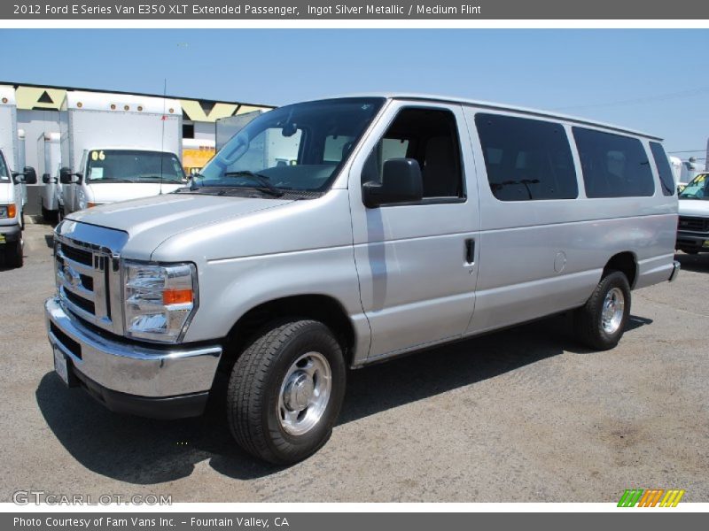Ingot Silver Metallic / Medium Flint 2012 Ford E Series Van E350 XLT Extended Passenger