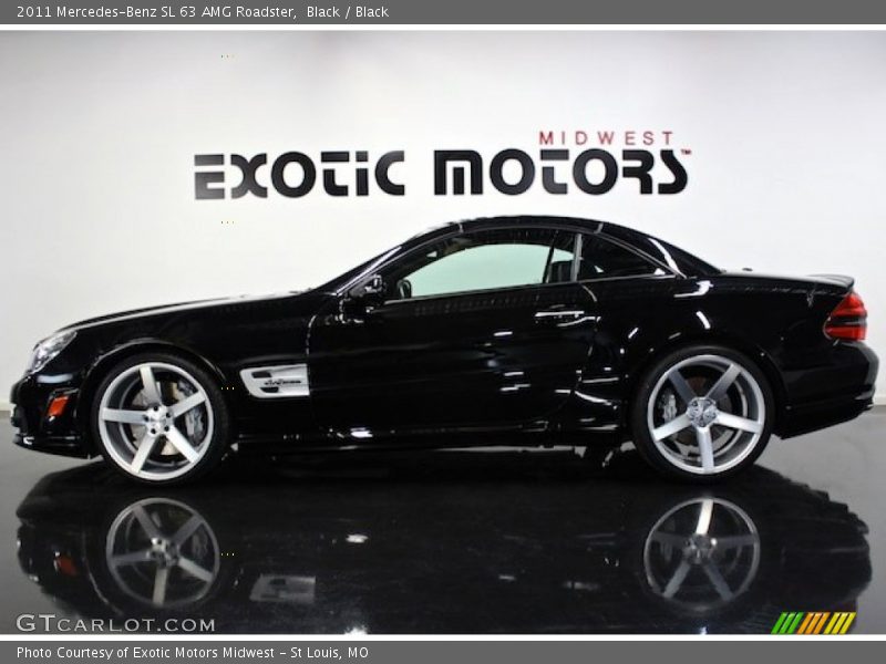 Black / Black 2011 Mercedes-Benz SL 63 AMG Roadster