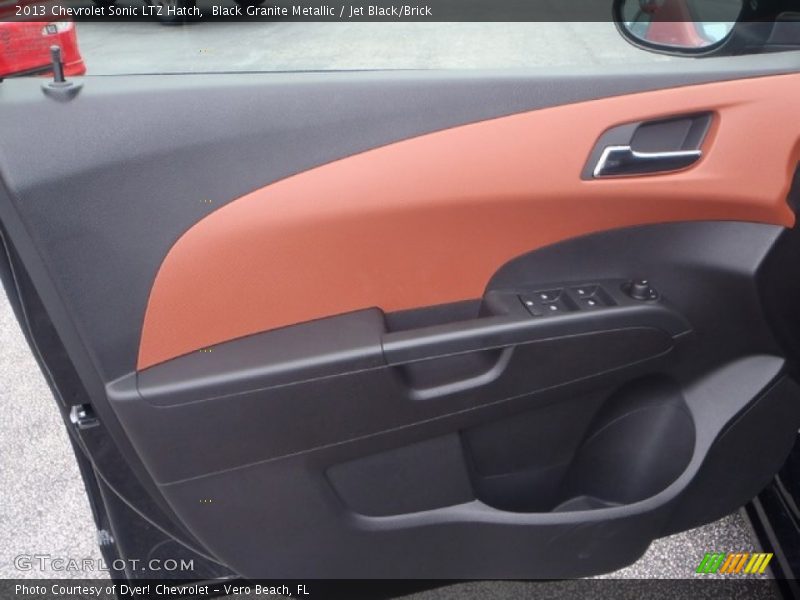 Black Granite Metallic / Jet Black/Brick 2013 Chevrolet Sonic LTZ Hatch